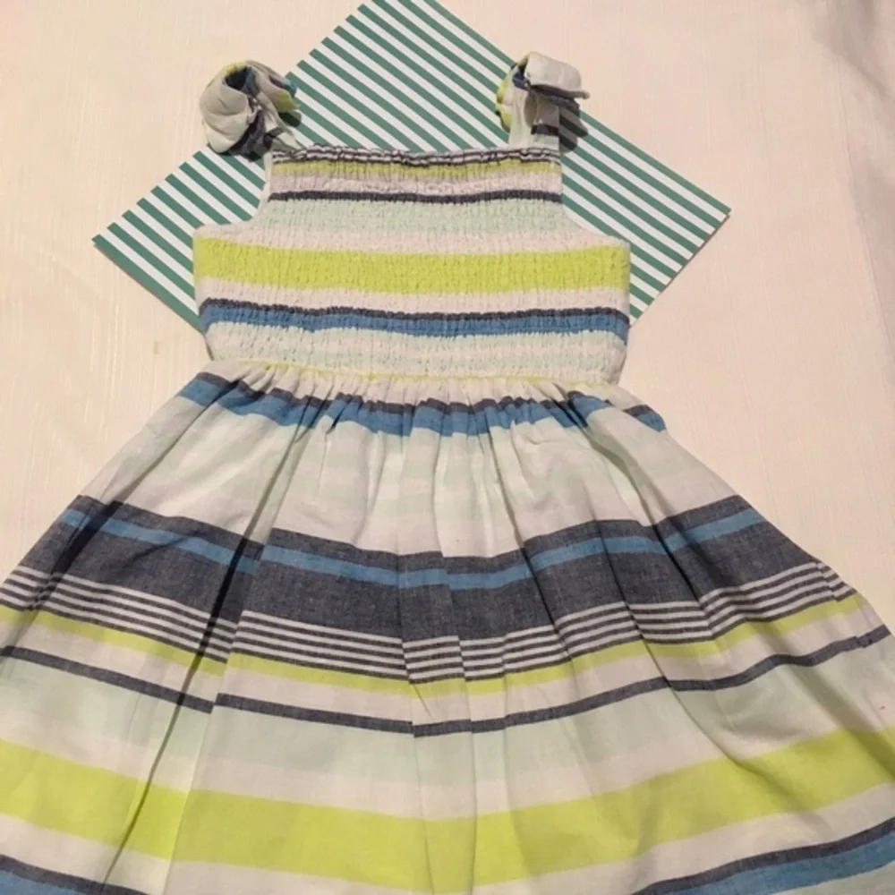 💕Gymboree gorgeous blue striped dress size 6 💕